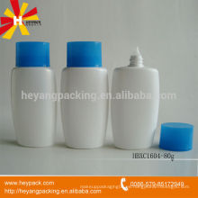 Botella de loción HDPE oval de cabeza 80ml